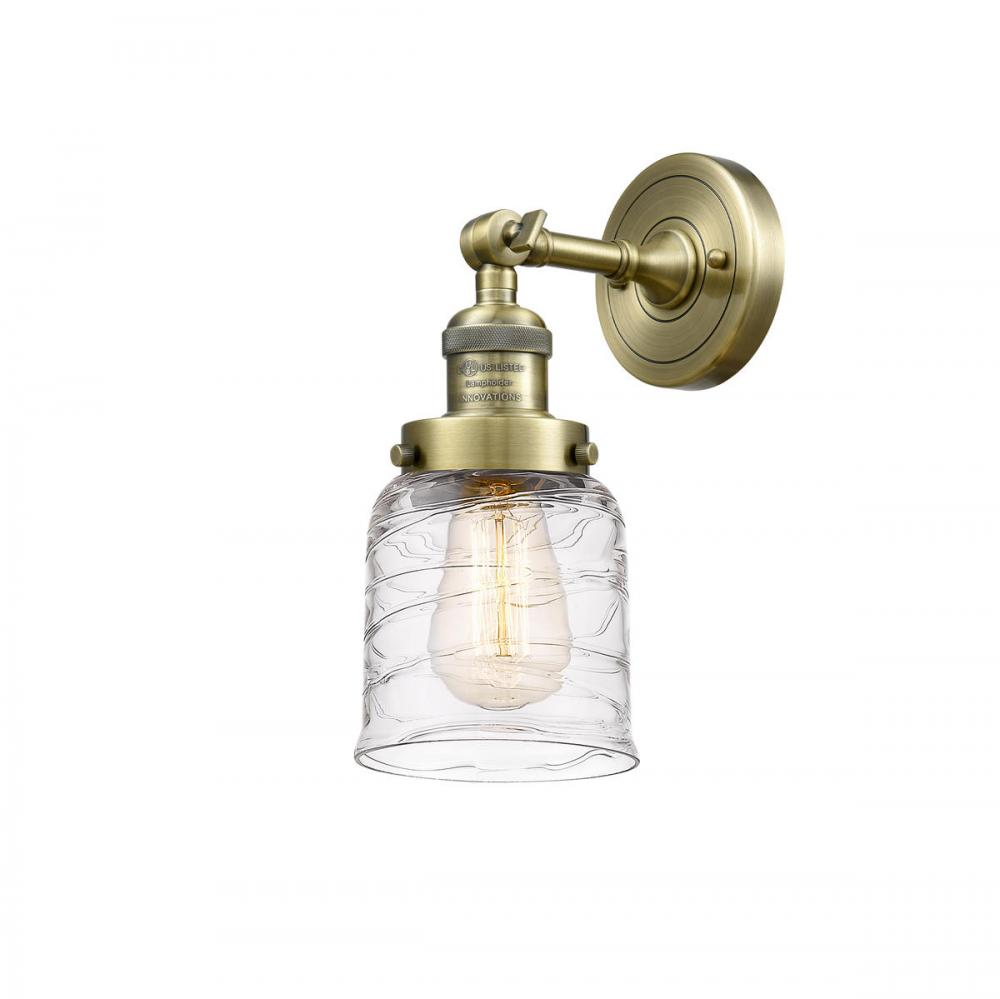 Bell - 1 Light - 5 inch - Antique Brass - Adjustable Sconce