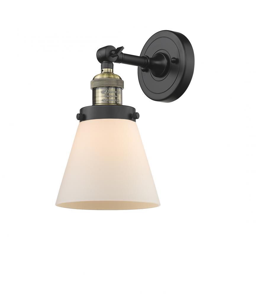 Cone - 1 Light - 6 inch - Black Antique Brass - Adjustable Sconce