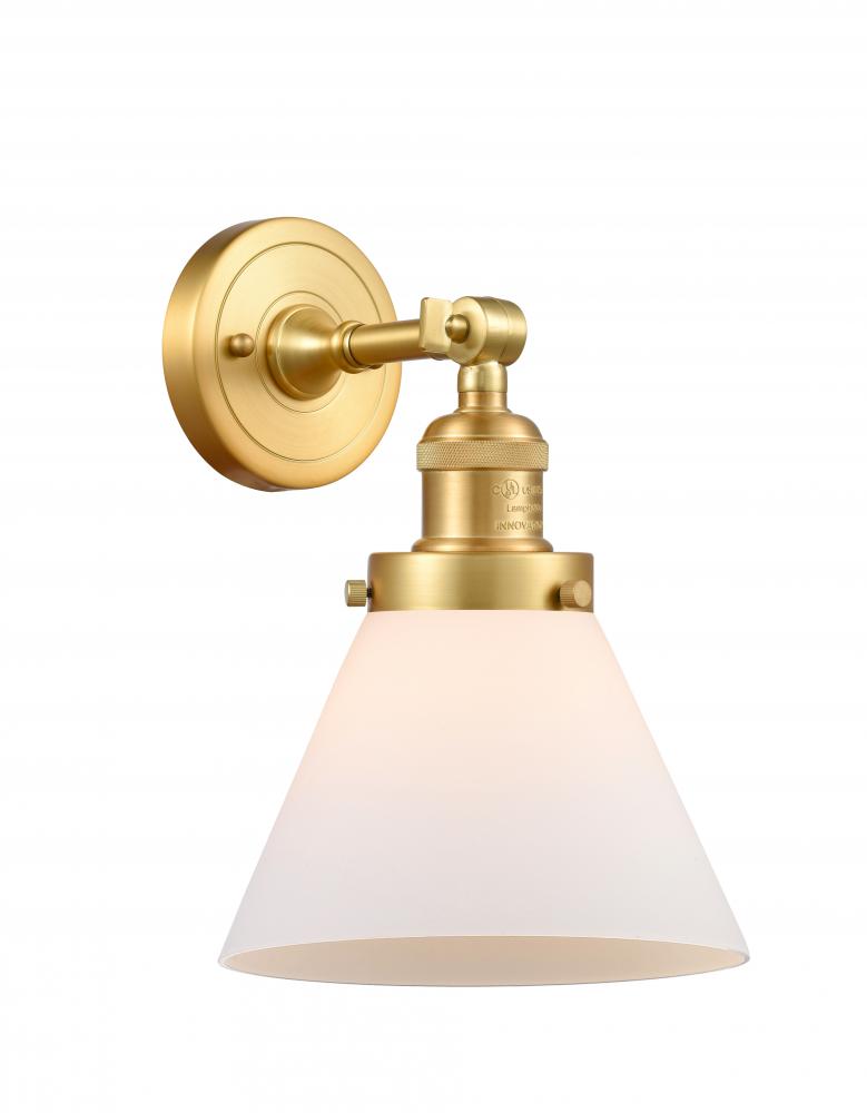 Cone - 1 Light - 8 inch - Satin Gold - Adjustable Sconce