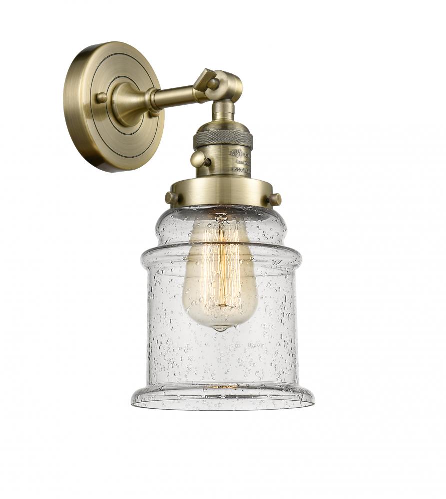 Canton - 1 Light - 7 inch - Antique Brass - Adjustable Sconce