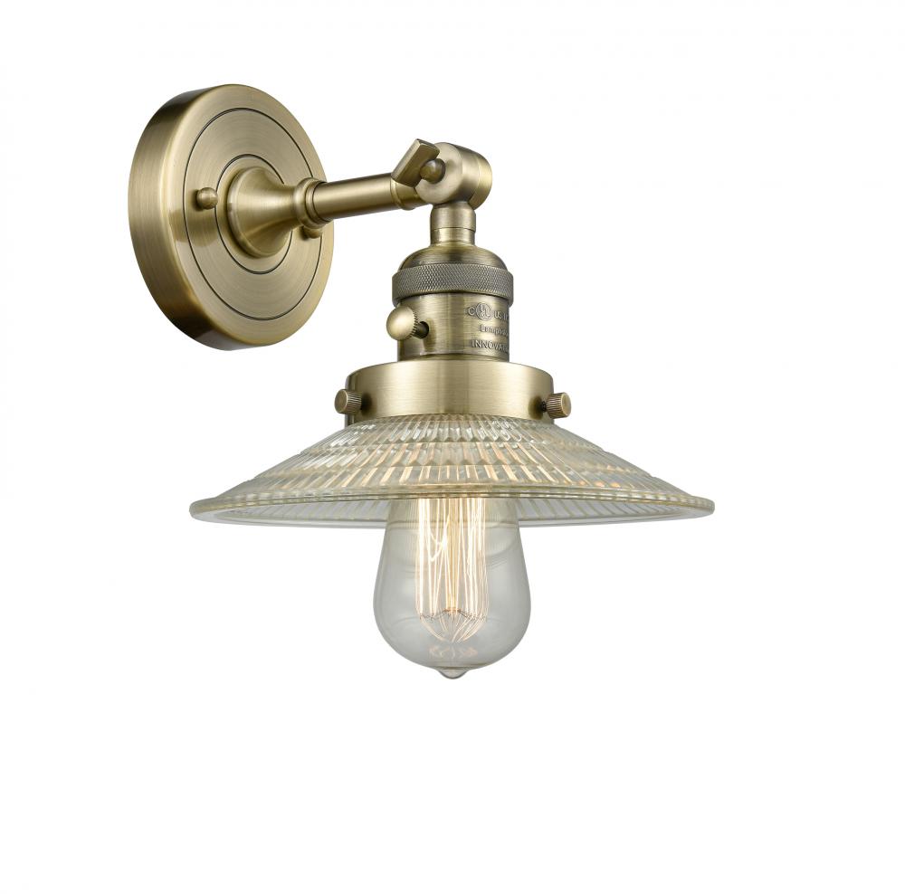 Halophane - 1 Light - 9 inch - Antique Brass - Adjustable Sconce