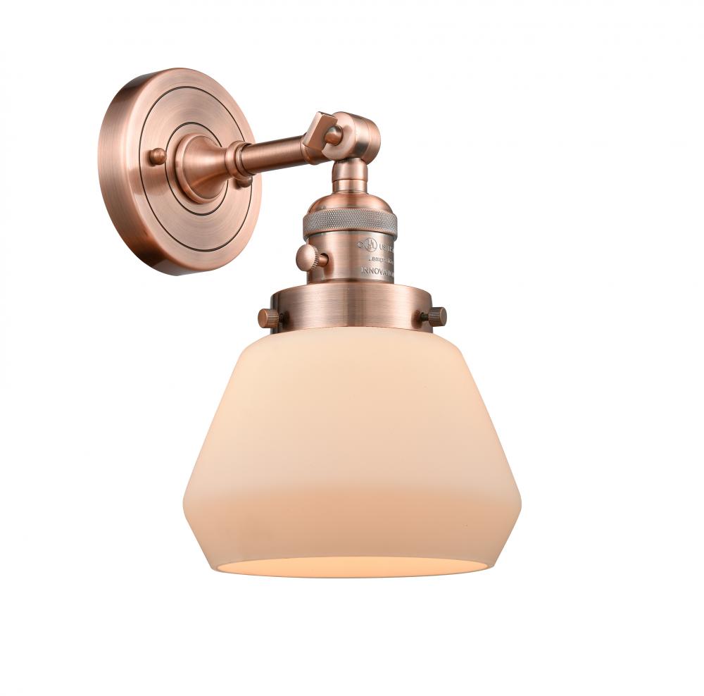 Fulton - 1 Light - 7 inch - Antique Copper - Adjustable Sconce