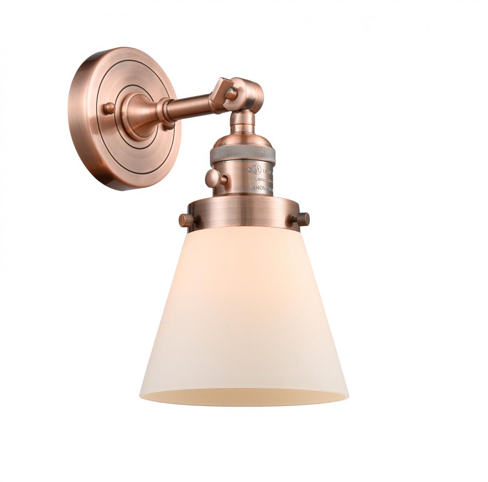 Cone - 1 Light - 6 inch - Antique Copper - Adjustable Sconce