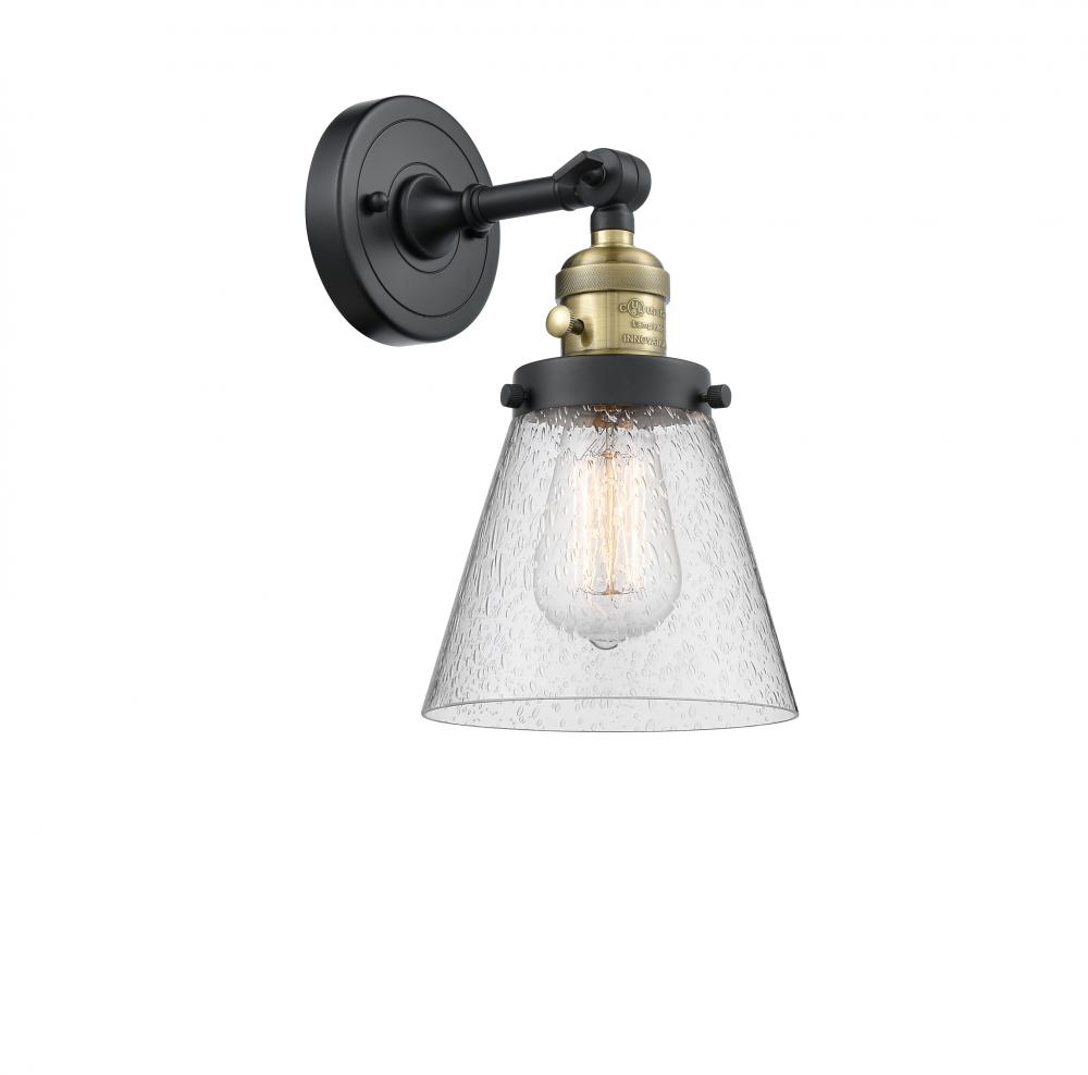 Cone - 1 Light - 6 inch - Black Antique Brass - Adjustable Sconce