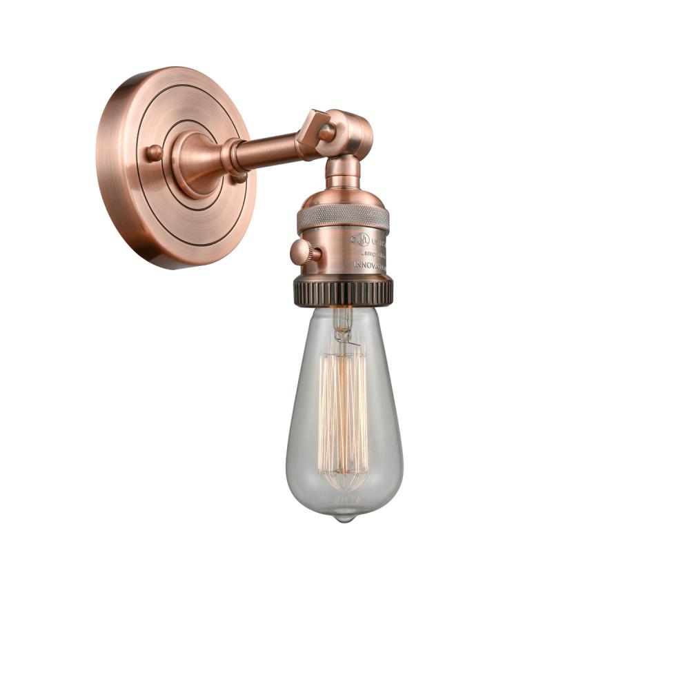 Bare Bulb - 1 Light - 5 inch - Antique Copper - Adjustable Sconce