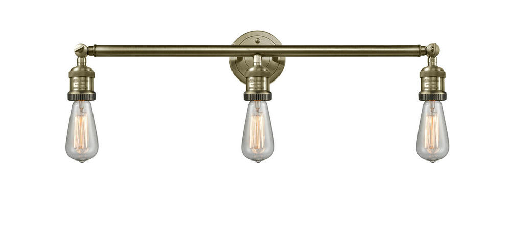 Bare Bulb 3 Light Bath Vanity Light