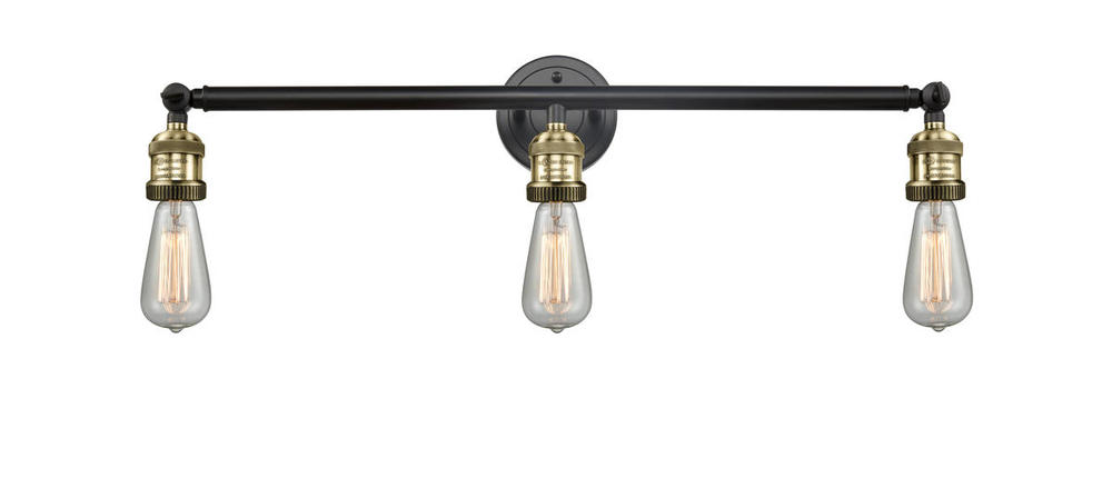 Bare Bulb 3 Light Bath Vanity Light