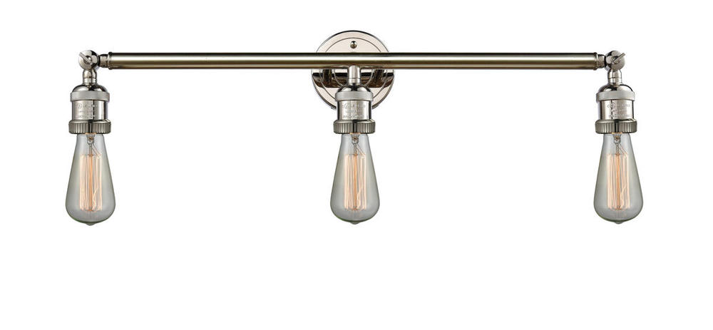 Bare Bulb 3 Light Bath Vanity Light