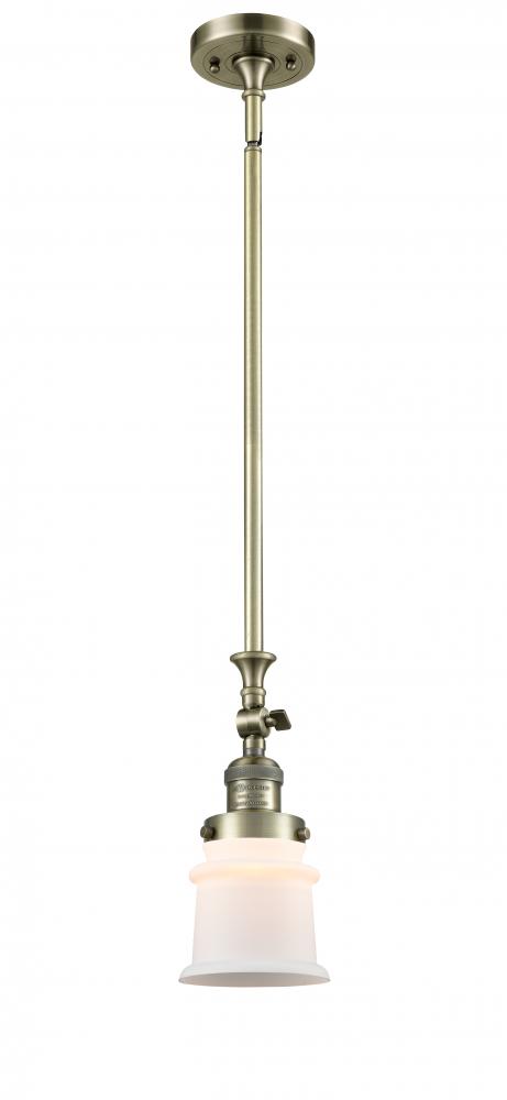 Canton - 1 Light - 5 inch - Antique Brass - Stem Hung - Adjustable Mini Pendant
