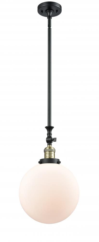 Beacon - 1 Light - 10 inch - Black Antique Brass - Stem Hung - Adjustable Mini Pendant