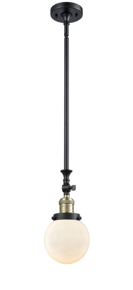Beacon - 1 Light - 6 inch - Black Antique Brass - Stem Hung - Adjustable Mini Pendant