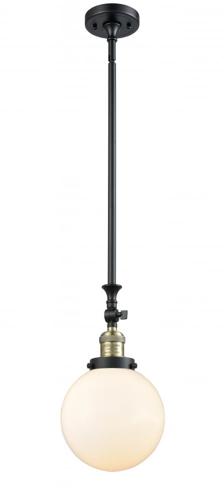 Beacon - 1 Light - 8 inch - Black Antique Brass - Stem Hung - Adjustable Mini Pendant