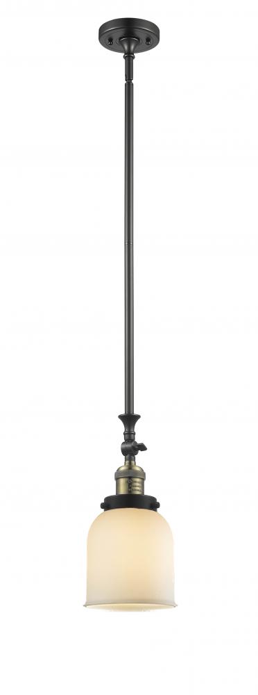 Bell - 1 Light - 5 inch - Black Antique Brass - Stem Hung - Adjustable Mini Pendant