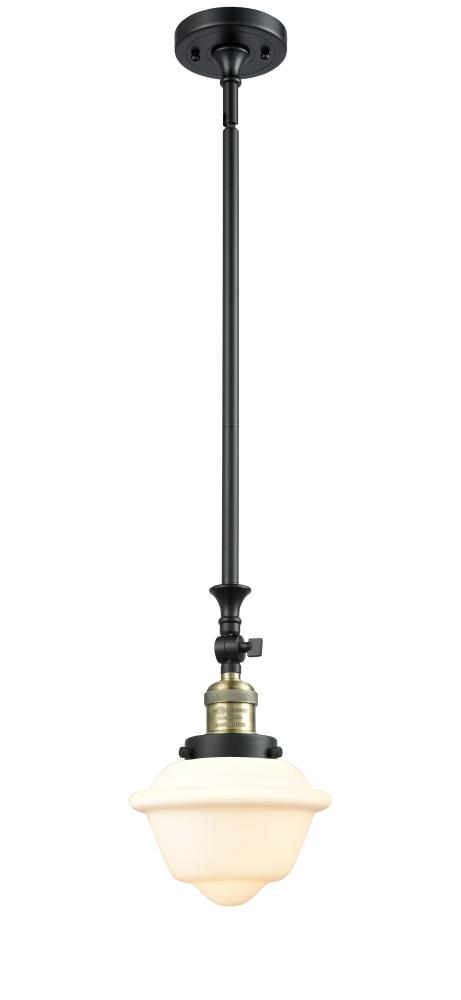 Oxford - 1 Light - 7 inch - Black Antique Brass - Stem Hung - Adjustable Mini Pendant