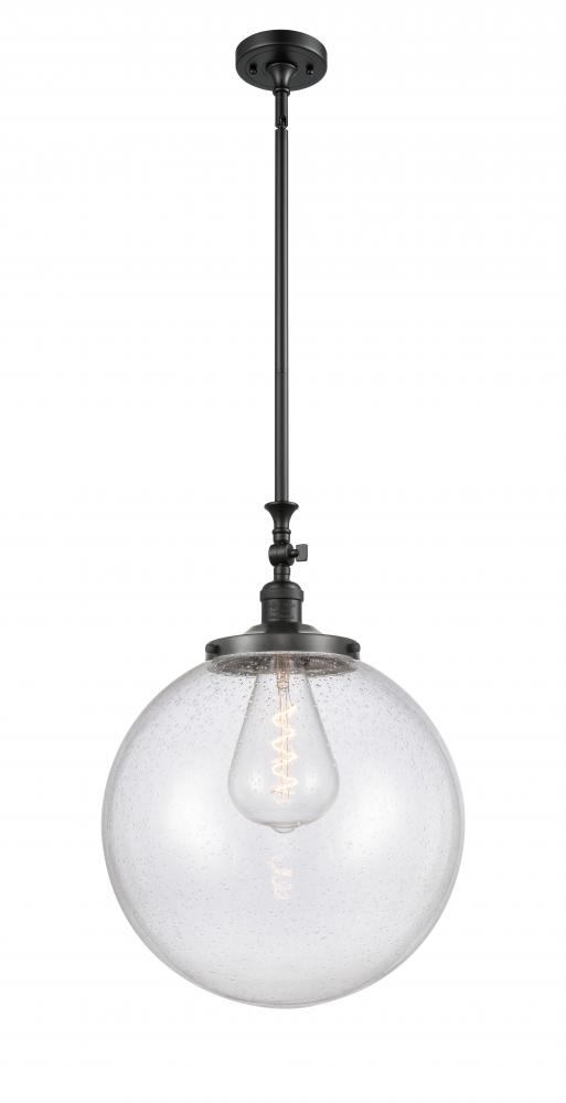 Beacon - 1 Light - 16 inch - Matte Black - Stem Hung - Adjustable Mini Pendant