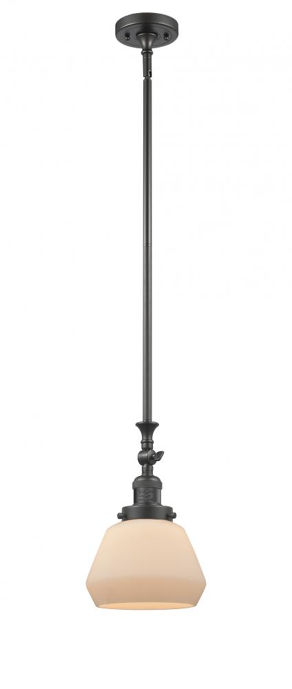 Fulton - 1 Light - 7 inch - Oil Rubbed Bronze - Stem Hung - Adjustable Mini Pendant