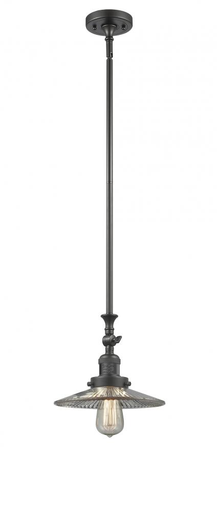 Halophane - 1 Light - 9 inch - Oil Rubbed Bronze - Stem Hung - Adjustable Mini Pendant