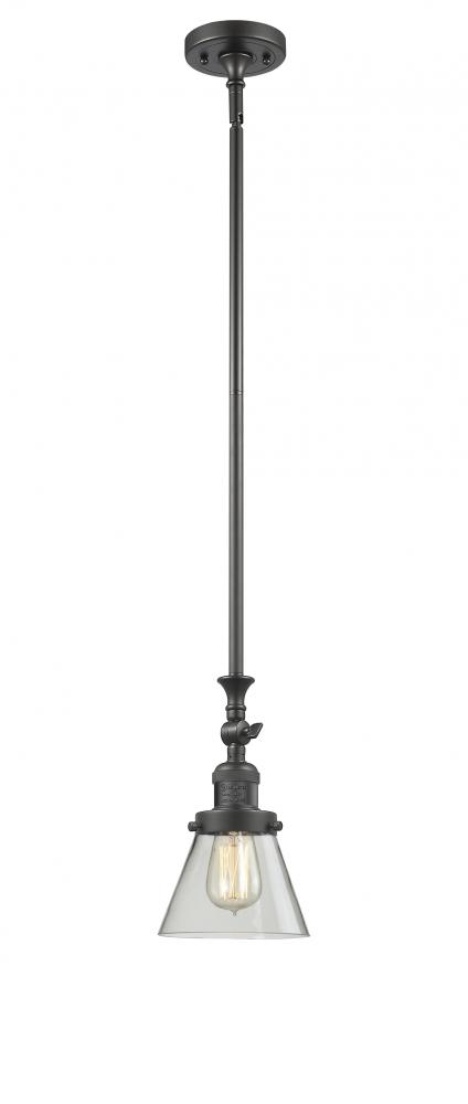 Cone - 1 Light - 6 inch - Oil Rubbed Bronze - Stem Hung - Adjustable Mini Pendant