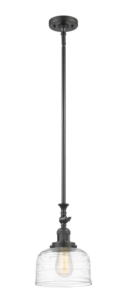 Bell - 1 Light - 8 inch - Oil Rubbed Bronze - Stem Hung - Adjustable Mini Pendant