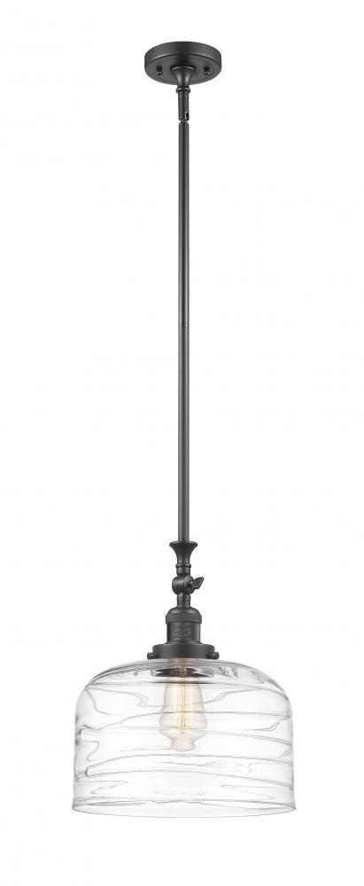 Bell - 1 Light - 12 inch - Oil Rubbed Bronze - Stem Hung - Adjustable Mini Pendant