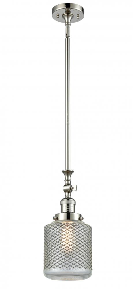Stanton - 1 Light - 6 inch - Polished Nickel - Stem Hung - Adjustable Mini Pendant