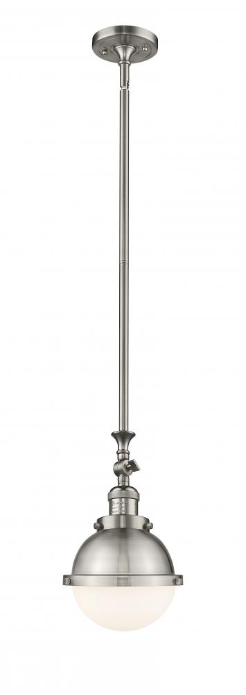 Hampden - 1 Light - 7 inch - Brushed Satin Nickel - Stem Hung - Adjustable Mini Pendant