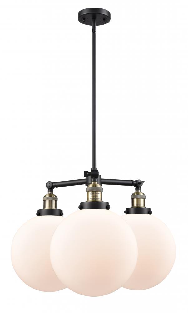 Beacon - 3 Light - 24 inch - Black Antique Brass - Stem Hung - Chandelier