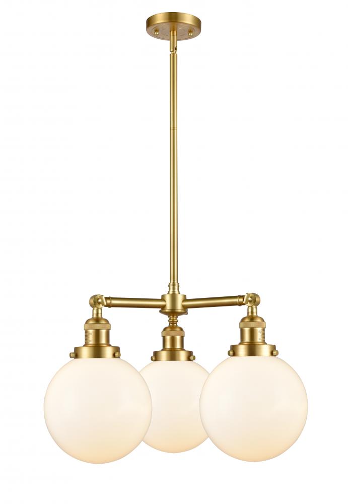 Beacon - 3 Light - 22 inch - Satin Gold - Stem Hung - Chandelier