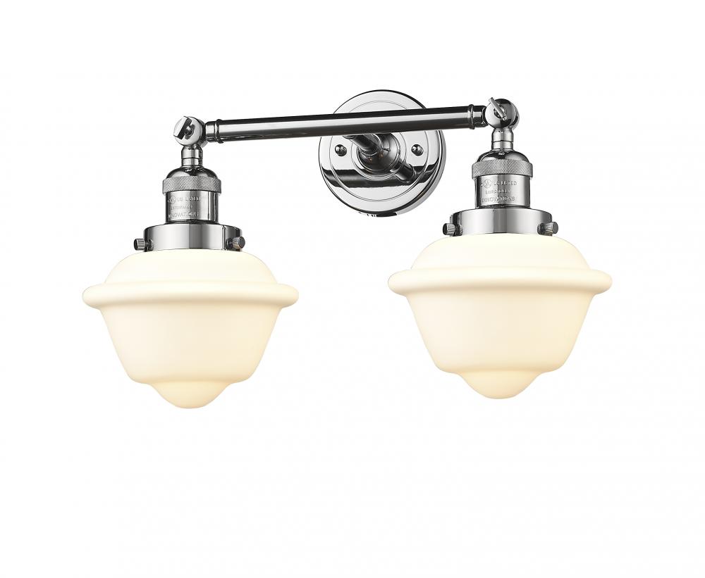 Oxford - 2 Light - 17 inch - Polished Chrome - Adjustable Bath Vanity Light