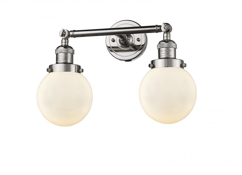 Beacon - 2 Light - 17 inch - Polished Nickel - Adjustable Bath Vanity Light