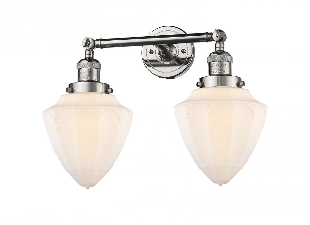 Bullet - 2 Light - 18 inch - Polished Nickel - Adjustable Bath Vanity Light