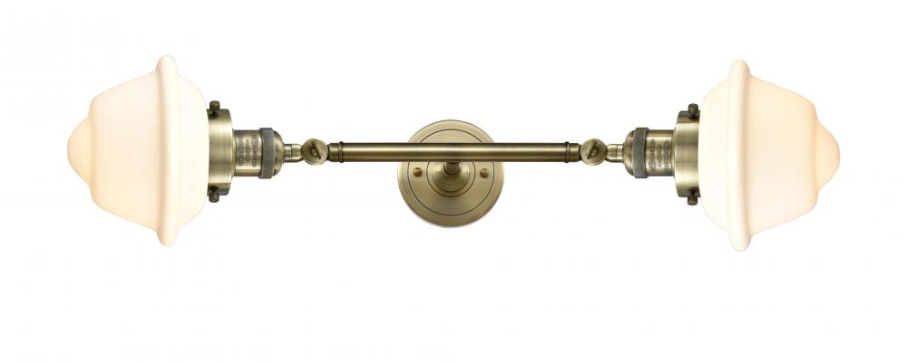 Oxford - 2 Light - 8 inch - Antique Brass - Adjustable Bath Vanity Light