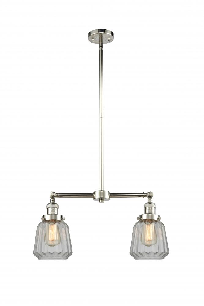 Chatham - 2 Light - 21 inch - Polished Nickel - Stem Hung - Adjustable Island Light