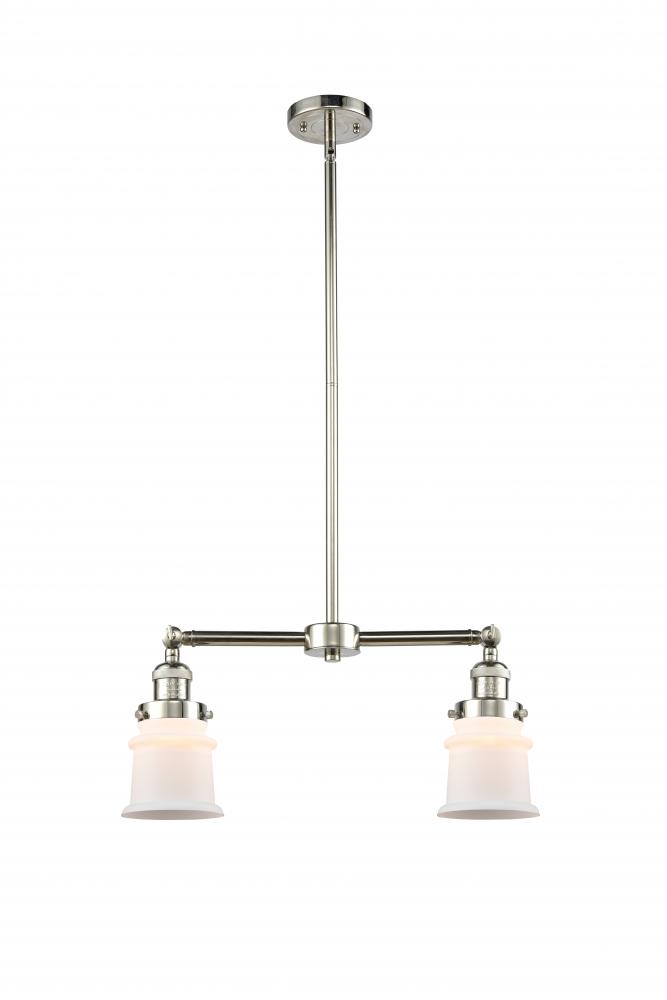 Canton - 2 Light - 21 inch - Polished Nickel - Stem Hung - Adjustable Island Light