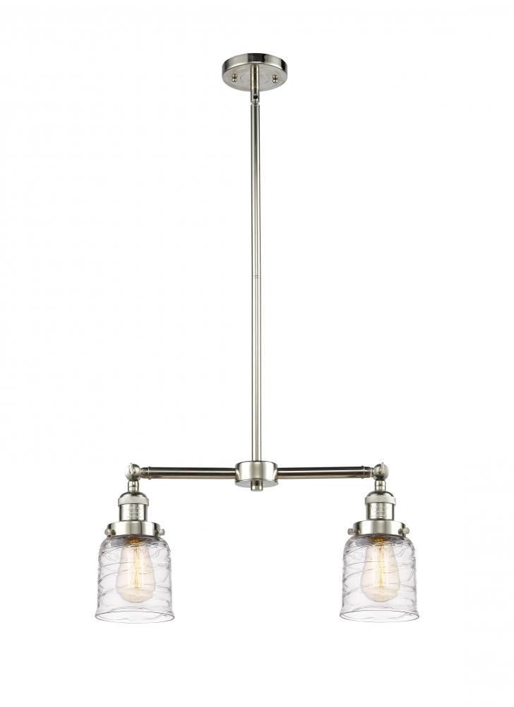 Bell - 2 Light - 21 inch - Polished Nickel - Stem Hung - Adjustable Island Light