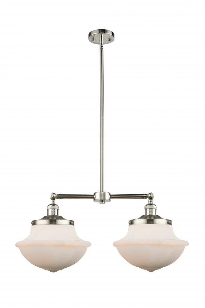 Oxford - 2 Light - 25 inch - Polished Nickel - Stem Hung - Adjustable Island Light