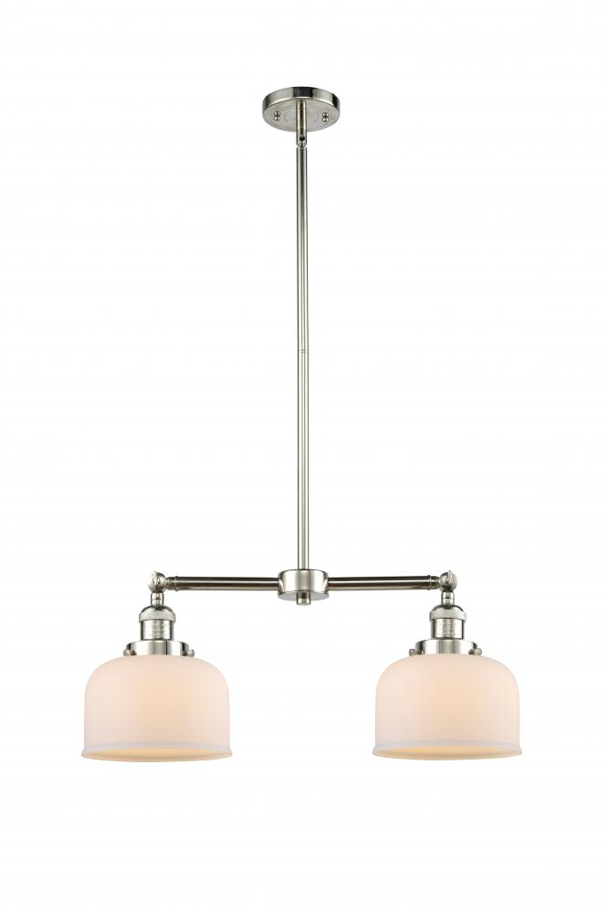 Bell - 2 Light - 21 inch - Polished Nickel - Stem Hung - Adjustable Island Light