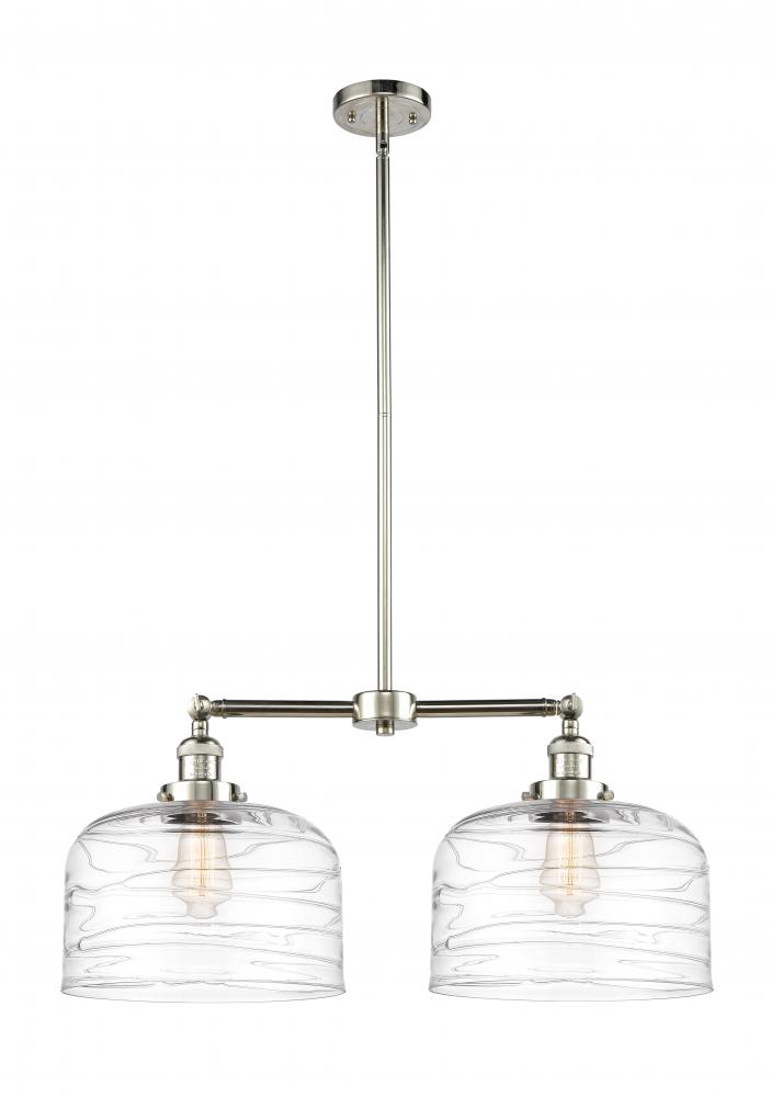 Bell - 2 Light - 21 inch - Polished Nickel - Stem Hung - Adjustable Island Light