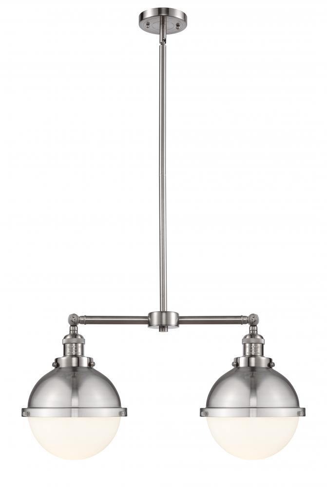 Hampden - 2 Light - 18 inch - Brushed Satin Nickel - Stem Hung - Adjustable Island Light