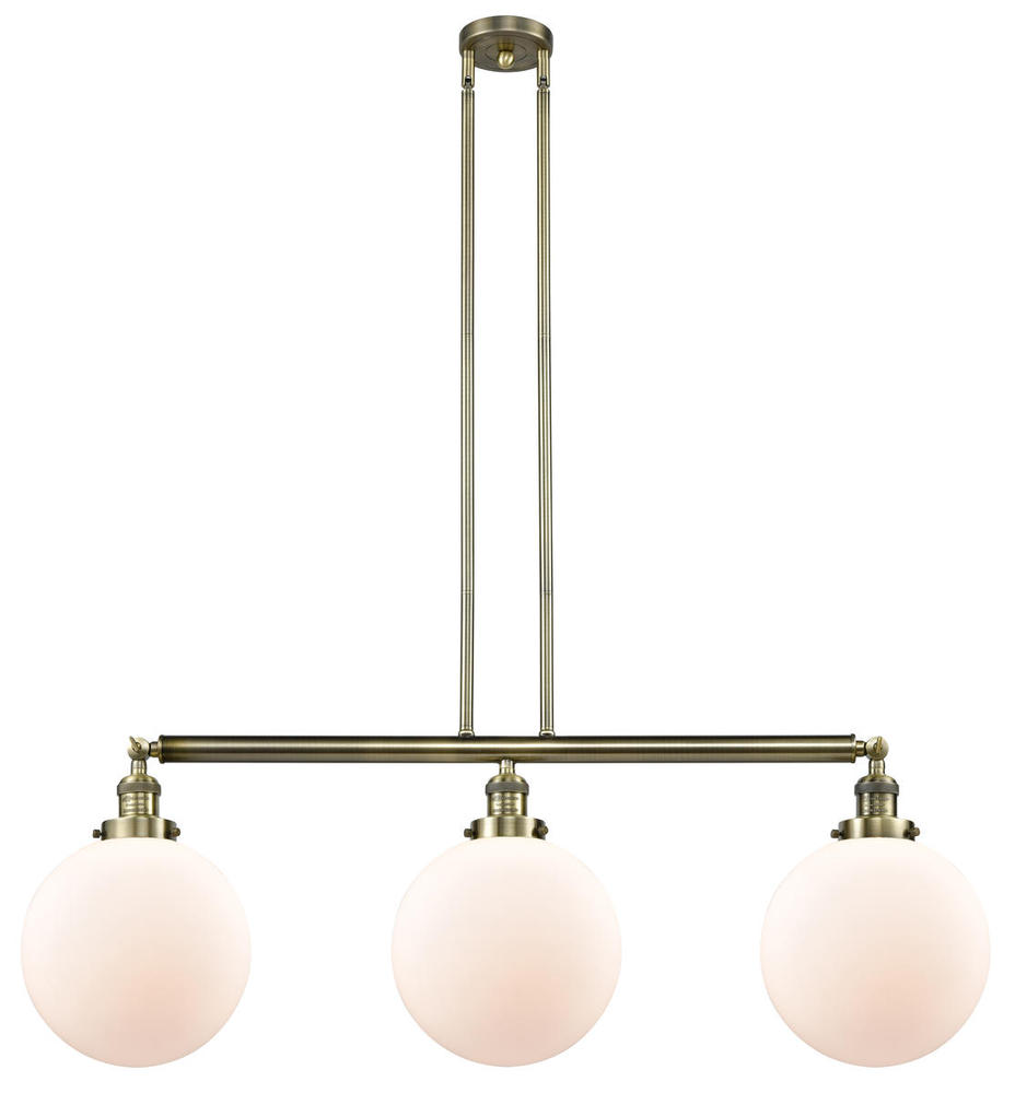 Beacon - 3 Light - 42 inch - Antique Brass - Stem Hung - Adjustable Island Light