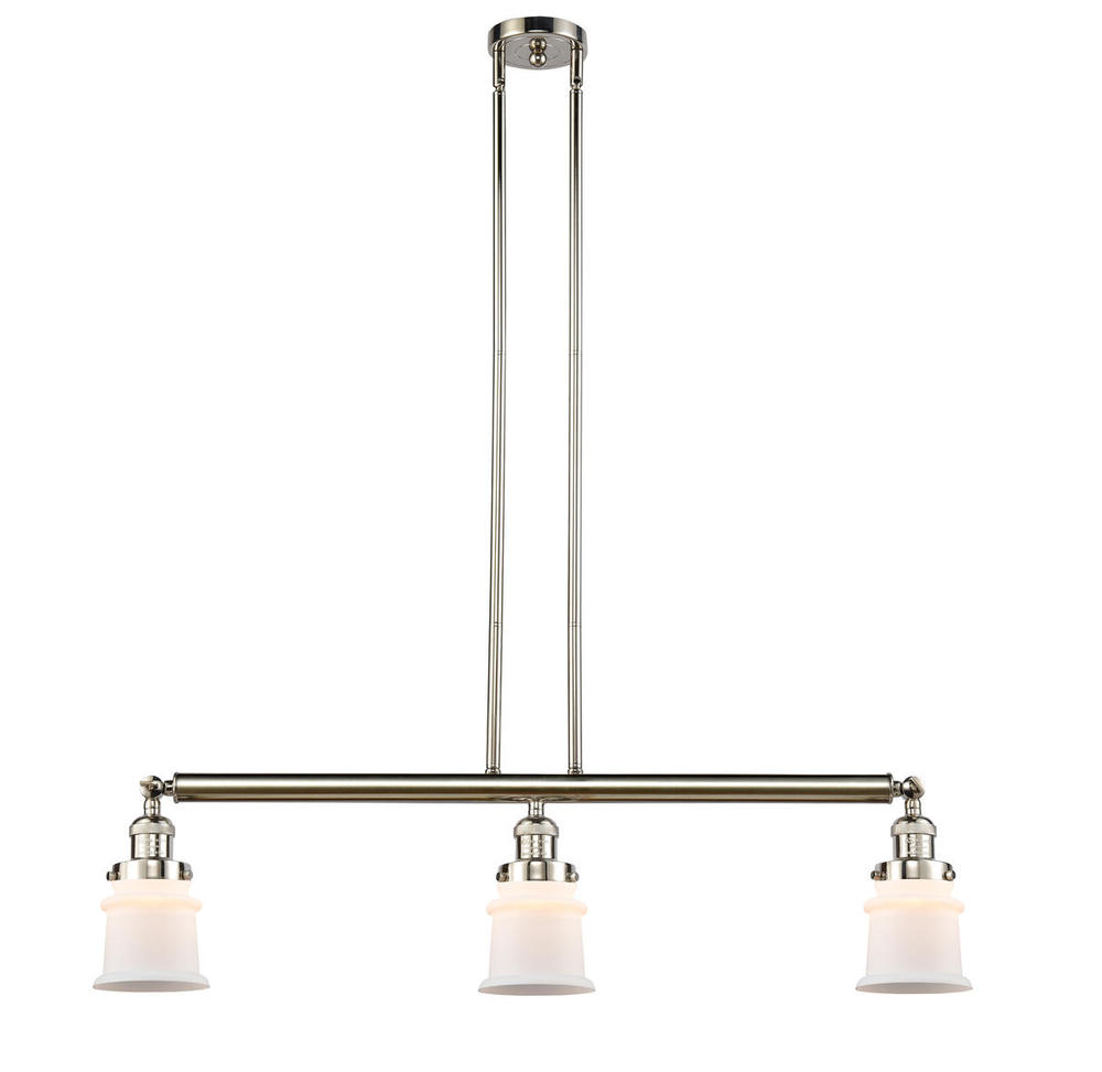 Canton - 3 Light - 39 inch - Polished Nickel - Stem Hung - Adjustable Island Light