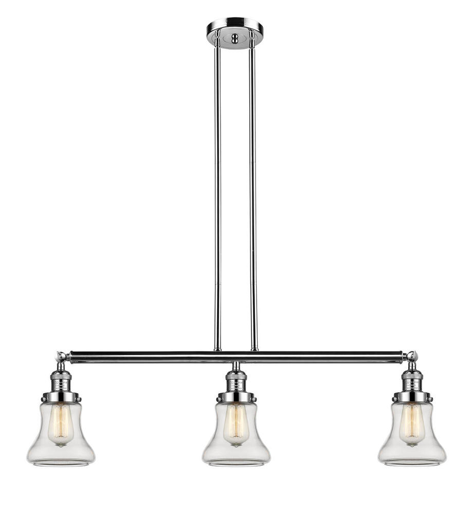 Bellmont - 3 Light - 39 inch - Polished Nickel - Stem Hung - Adjustable Island Light