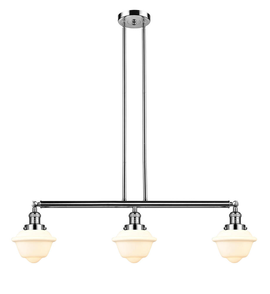 Oxford - 3 Light - 40 inch - Polished Nickel - Stem Hung - Adjustable Island Light