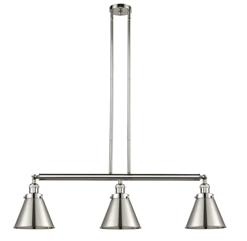 Appalachian - 3 Light - 40 inch - Polished Nickel - Stem Hung - Adjustable Island Light
