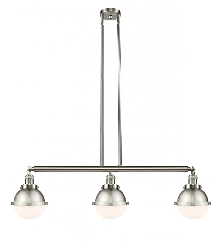 Hampden - 3 Light - 40 inch - Brushed Satin Nickel - Stem Hung - Adjustable Island Light