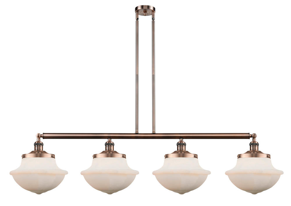 Oxford - 4 Light - 54 inch - Antique Copper - Stem Hung - Island Light