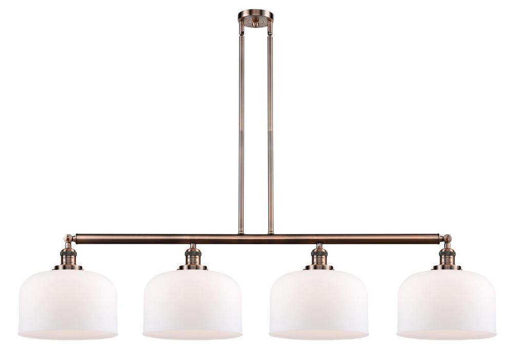 Bell - 4 Light - 54 inch - Antique Copper - Stem Hung - Island Light