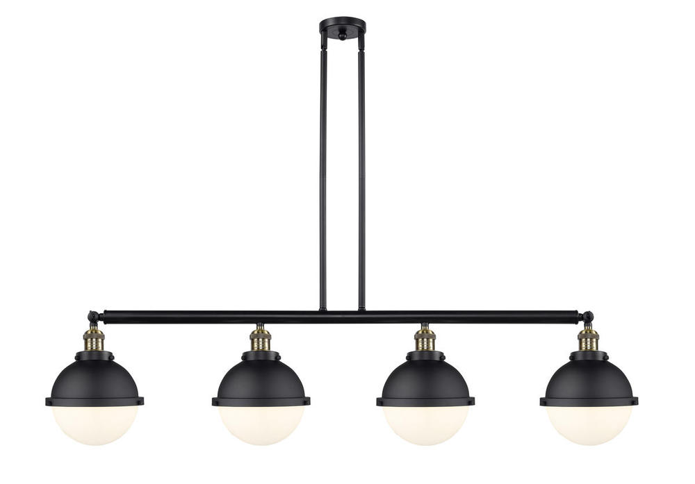 Hampden - 4 Light - 54 inch - Black Antique Brass - Stem Hung - Adjustable Island Light