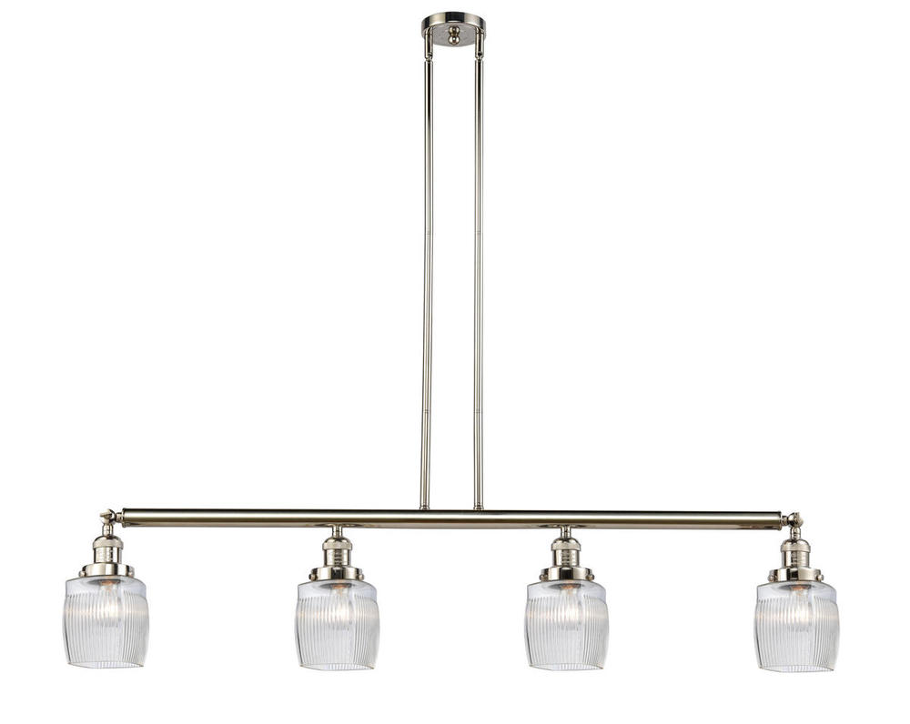 Colton - 4 Light - 50 inch - Polished Nickel - Stem Hung - Adjustable Island Light