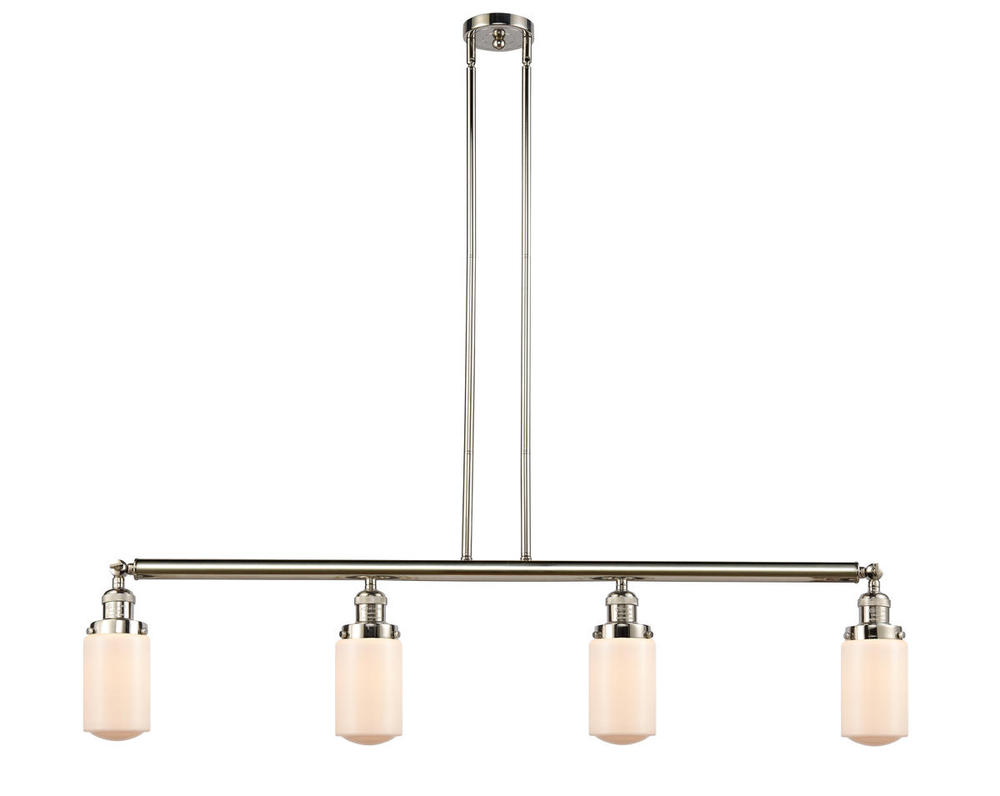 Dover - 4 Light - 49 inch - Polished Nickel - Stem Hung - Adjustable Island Light